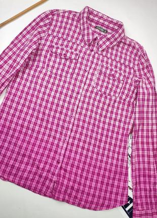 Рубашка женская в клетку в принт омбре розового цвета от бренда delicate l3 фото