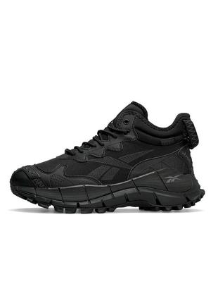 Мужские кроссовки reebok zig kinetica 2.5 edge cordura all black fur