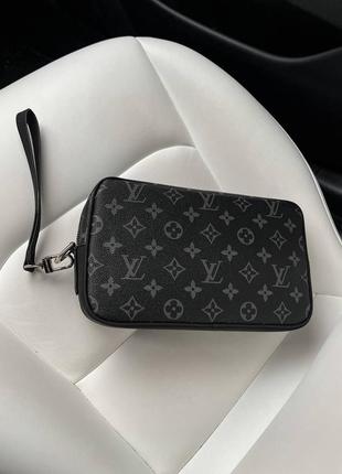 Мужская кожаная борсетка louis vuitton