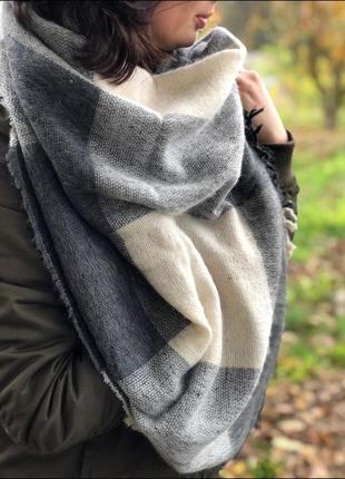 ♥️скидочка теплющі турецькі шарфи пледи клітинка кольори