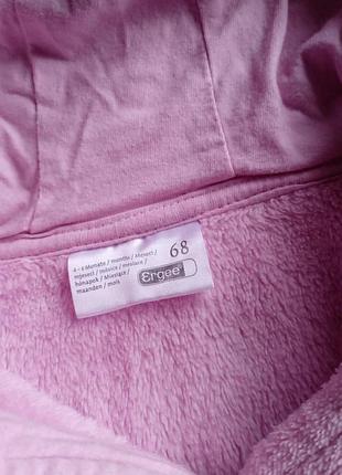 Кофта плюшева з капюшоном ergee 4-6m/68 3