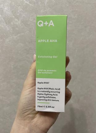 Отшелушивающий гель с кислотами для лица q+a apple aha exfoliating gel 75 мл