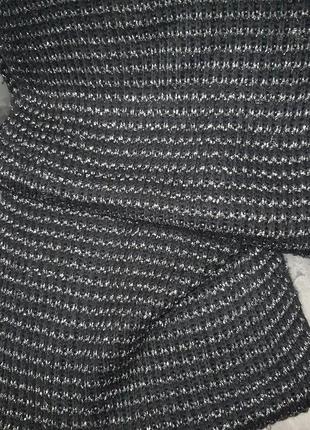 Вязаный синий шарф-хомут, снуд hallhuber8 фото
