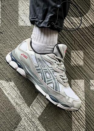 Мужские кроссовки asics gel nyc 'white steel grey'