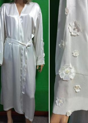 Maripaz вінтажний атласний халат із декором