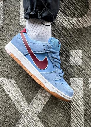 Мужские кроссовки nike sb dunk low valour blue team maroon