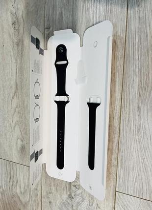 Ремінець до apple watch 45mm sport band midnight s/m/l оригінальний4 фото