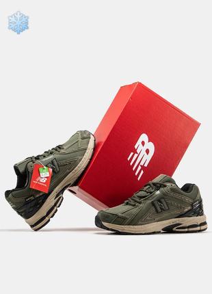 Зимние мужские кроссовки New Balance Chaussures Football Tekela V3 Magique AG gore-tex winter brown fur коричневого цвета с мехом