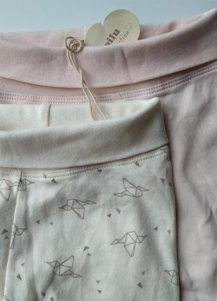 1-2 года набор штанов для девочки ползунки штаники трикотажные штаны пижамные домашние спальные слип2 фото