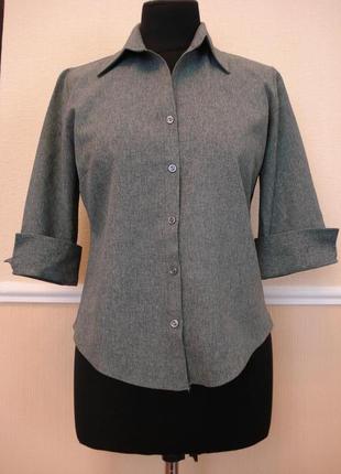 Приталені сорочка з коміром і рукавом 3\4