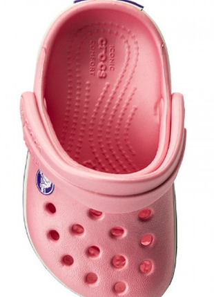 Детские кроксы crocs crocband peony pink5 фото
