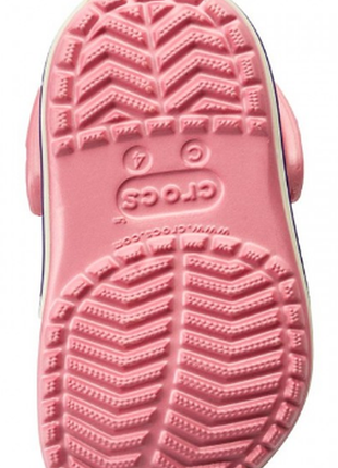 Детские кроксы crocs crocband peony pink6 фото