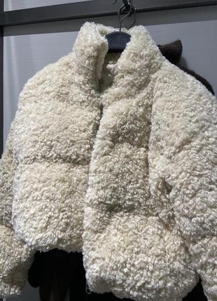 Zara  шуба зі штучної овчини жіноча| куртка5 фото