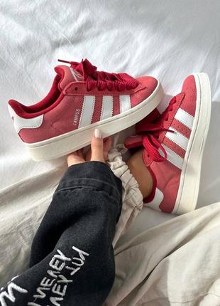 Женские кроссовки адидас кампус adidas campus “red/white”