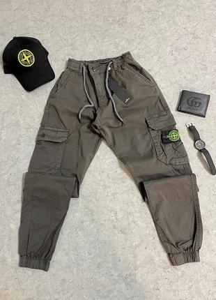 Мужские брюки карго / качественные брюки stone island на каждый день1 фото