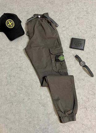 Чоловічі штани карго / якісні штани stone island на кожен день4 фото