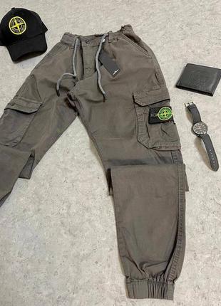 Чоловічі штани карго / якісні штани stone island на кожен день3 фото