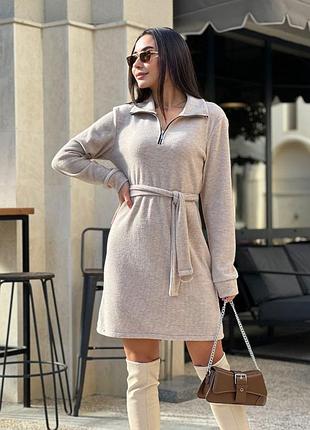 Теплое стильное платье из ангоры