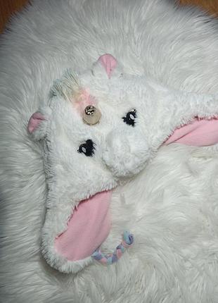 Гарняшка шапка единорог 3-6р