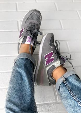 Кроссовки женские new balance 574, серые, кросівки, женская обувь (нью баланс, беланс)2 фото