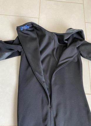Платье миди джерси с кожаными вставками эксклюзив оригинал ralph lauren размер s9 фото