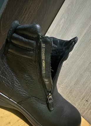 Ecco - зимние кожаные ботинки ботинки7 фото