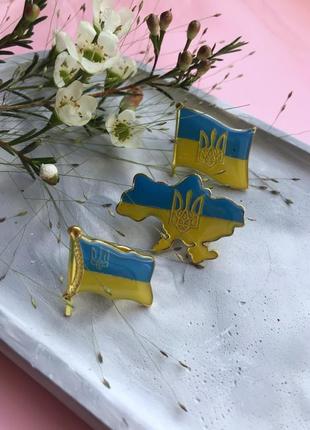 Значок / запонка / брошка флаг украины / пен