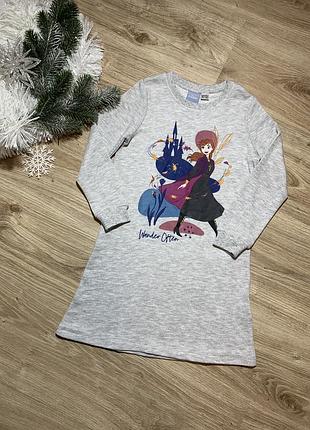 Дитяча тепла сукня для дівчинки 134/140 см крижане серце