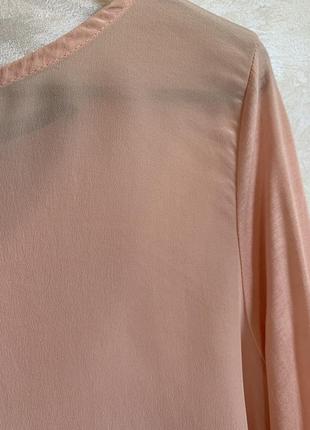 Шёлковая блуза топ лонгслив бренда hallhuber. размер м.4 фото