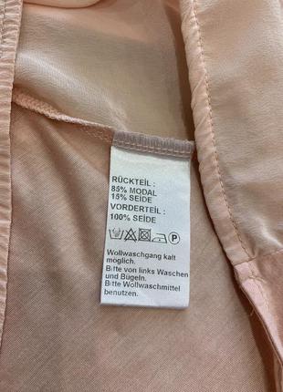Шёлковая блуза топ лонгслив бренда hallhuber. размер м.5 фото