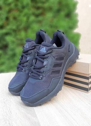 Зимові чоловічі кросівки adidas winter black чорного кольору термо