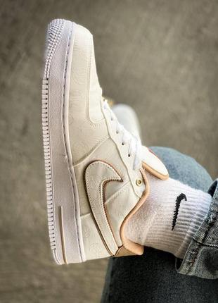 Кроссовки nike air force "07 lx white/bio beige"9 фото