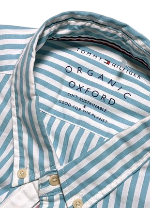 Tommy hilfiger рубашка брендовая oxford органическая4 фото