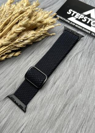 Ремінець braided loop для apple watch 38 40 41 mm мм плетений series 2 3 4 5 6 7 se універсальний smart