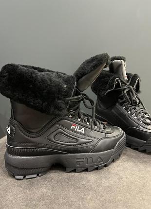 Fila disruptor shearling sneaker boots 366 фото