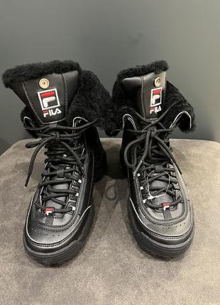 Fila disruptor shearling sneaker boots 36