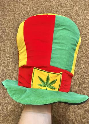Шапка растаманская растаман канабис марихуана боб марли конопля cannabis marijuana bob marley cap карнавальная шляпа футбольная фанатская регги reggae
