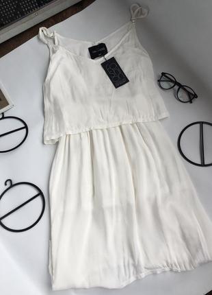Белое асиметричное платье от top secret