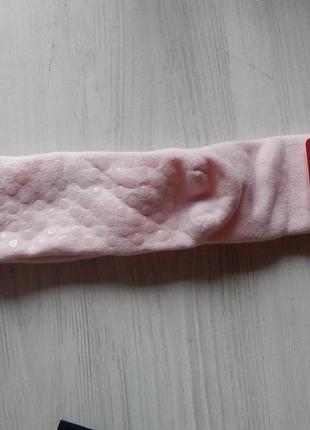 Шкарпетки теплі з антиковзкою підошвою ovs рожеві4 фото