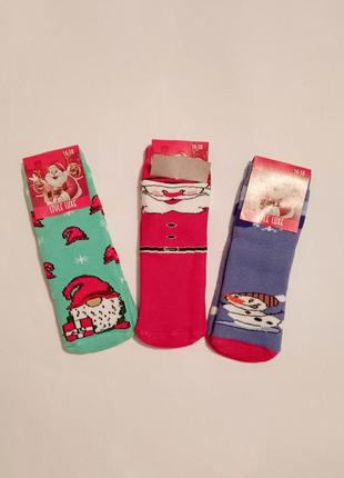 Дитячі теплі шкарпетки, новорічні шкарпетки, махрові шкарпетки для діток, подарунок на свято, теплі дитячі носочки