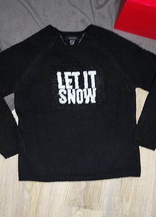 Новорічний зимовий жіночий в'язаний светр, світер, джемпер, світшот, кофта  на новий рік розмір с s