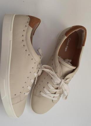 Calvin klein  кожаные сникерсы кроссовки кеды