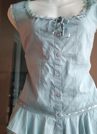 Шикарна бавовняна блуза на гудзиках бренду cherokee uk 16 eur 44