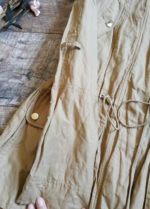 Куртка-парка ветровка от reserved/цвет кемел/метализированая ткань-м4 фото