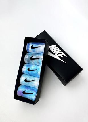 Подарочный бокс с носками nike tie-dye &lt;unk&gt; 5 пар🤩3 фото