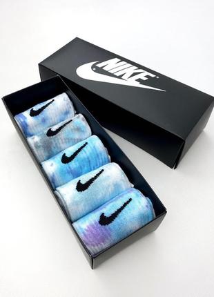 Подарочный бокс с носками nike tie-dye &lt;unk&gt; 5 пар🤩2 фото