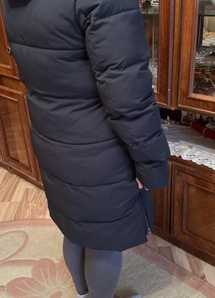 Зимний плащ, пальто, длинная куртка, теплая, зимняя, пуховик, экопух3 фото