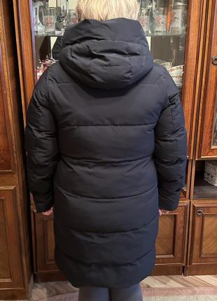 Зимний плащ, пальто, длинная куртка, теплая, зимняя, пуховик, экопух4 фото