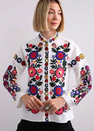 Шикарная блуза вышиванка накидка