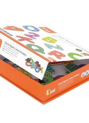 Розвивальна іграшка viga toys букви та цифри магнітні, набір (59429)